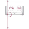Душевая дверь BELBAGNO ETNA-B-11-30+80-C-Cr