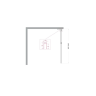 Душевая перегородка BELBAGNO UNO-L-1-TB-100-FL-Cr 1000x2000 мм хром