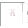 Душевая перегородка BELBAGNO UNO-L-1-TB-90-BR-Cr 900x2000 мм хром