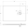 Душевой поддон из искусственного мрамора BELBAGNO TRAY-MR-UNO-AH-120/80-35-W-BO