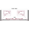 Дверь в проём BELBAGNO UNIQUE-BF-2-150/180-C-Cr