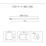 Шторка для ванны 90 см BELBAGNO UNO-V-1-90/150-P-Cr