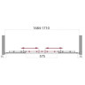 Шторка для ванны BELBAGNO UNO 170 см UNO-VF-2-170/145-P-Cr