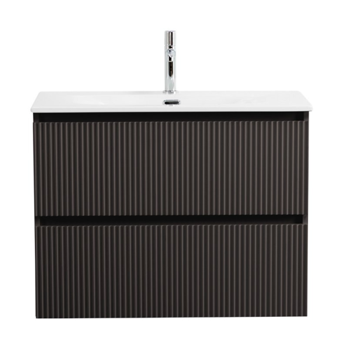 Тумба под раковину BELBAGNO UNO-MINI-800-2C-SO-GSO подвесная темно-серая матовая